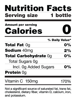 Teas' Tea Green Tea 500 Nutritional Facts Table