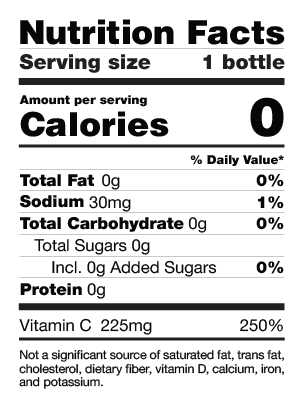 Teas' Tea Lemongrass <br>Green Tea 500 Nutritional Facts Table