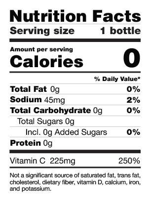Teas' Tea Mint <br>Green Tea 500 Nutritional Facts Table